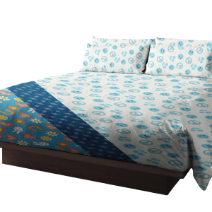 Stripped White Bedsheet (100% Cotton)